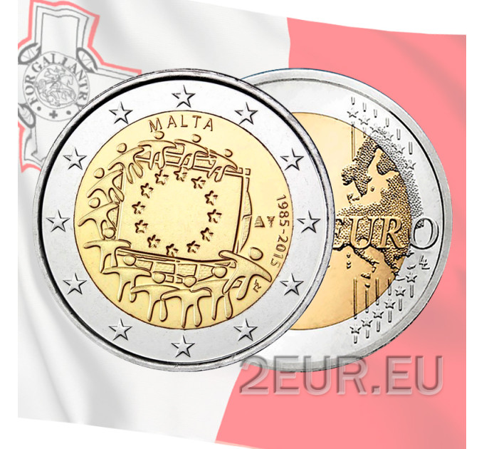 Malte 2 euros UNC 2015 - 30e anniversaire du drapeau de l'UE