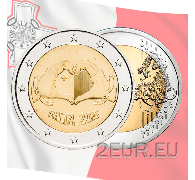 Malte 2 euros UNC 2016 - La solidarité par l'amour
