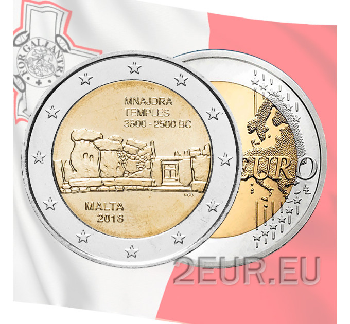 Malte 2 euros UNC 2018 - Temples de Mnajdra