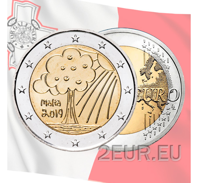 Malte 2 euros UNC 2019 - Nature et Environnement