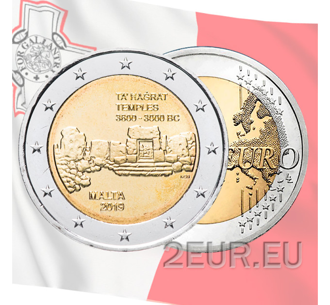 Malte 2 euros UNC 2019 - Temples de Ta Hagrat