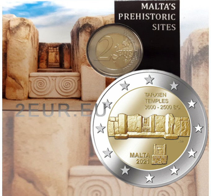 Malte 2 euros BU 2021 - Temple de Tarxien