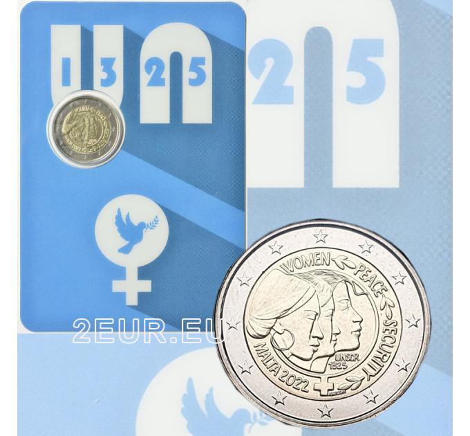 Malte 2 euros BU 2022 - Résolution du Conseil de sécurité des Nations Unies sur la paix et la sécurité des femmes
