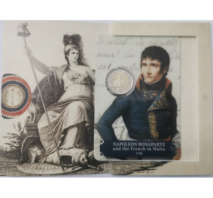 Malte 2 euros BU2023 - 225ème anniversaire de l'arrivée des Français à Malte - Napoléon Bonaparte