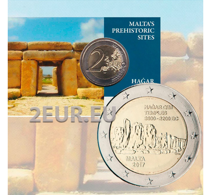 Malte 2 euros BU 2017 - Temples de Hagar Qim