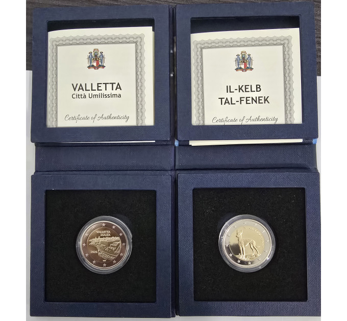 Malte 2 euros BE 2026 - La Valette + Le lévrier du pharaon