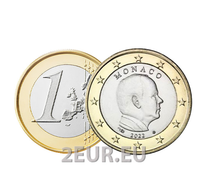 Monaco 1 euro UNC 2022 - Prince Albert II
