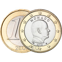 Monaco 1 euro UNC 2016 - Prince Albert II