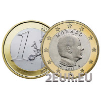 Monaco 1 euro UNC 2024 - Prince Albert II