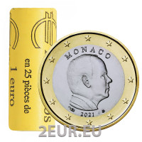 Monaco 1 euros Rouleau 2021