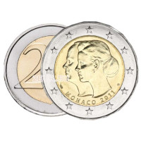 Monaco 2 euros UNC 2011 - Mariage du Prince Albert II et de Charlène