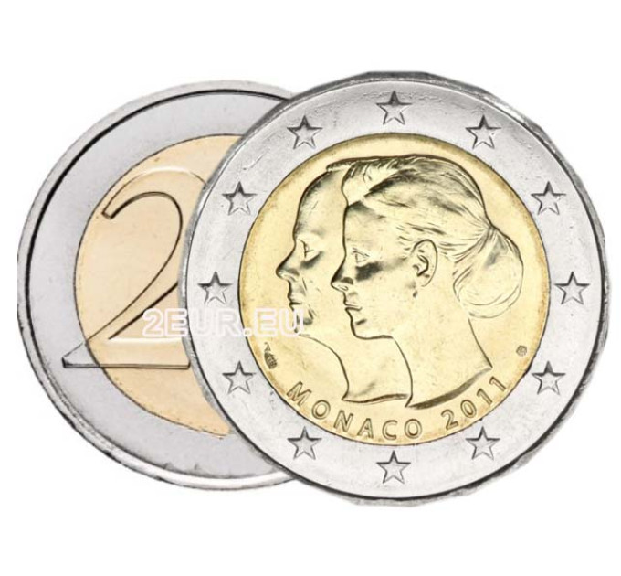 Monaco 2 euros UNC 2011 - Mariage du Prince Albert II et de Charlène