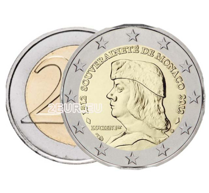 Monaco 2 euros UNC 2012 - 500 Ans de l'Indépendance 1512 - 2012