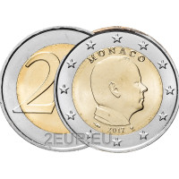 Monaco 2 euros UNC 2017 - Prince Albert II