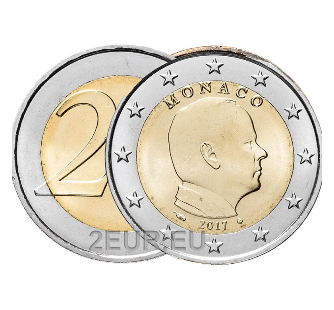 Monaco 2 euros UNC 2017 - Prince Albert II
