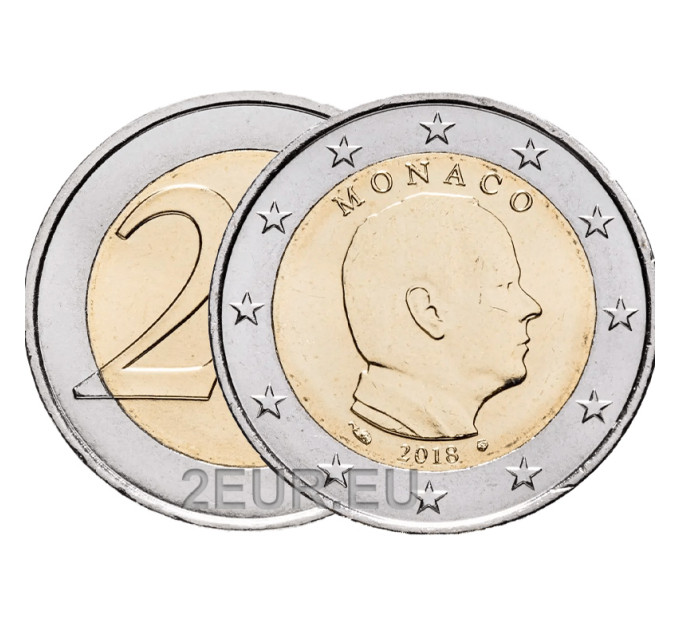 Monaco 2 euros UNC 2018 - Prince Albert II