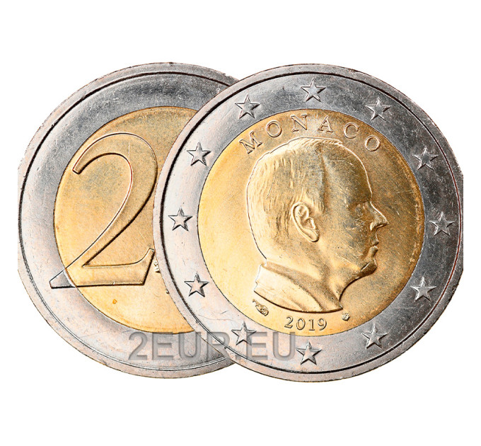 Monaco 2 euros UNC 2019 - Prince Albert II
