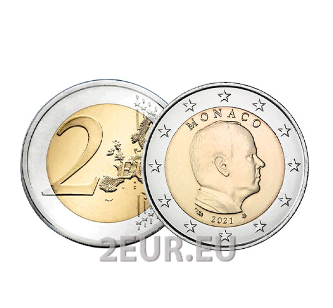 Monaco 2 euros UNC 2021 - Prince Albert II