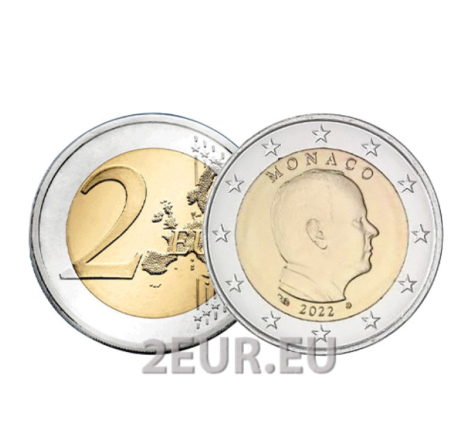 Monaco 2 euros UNC 2022 - Prince Albert II