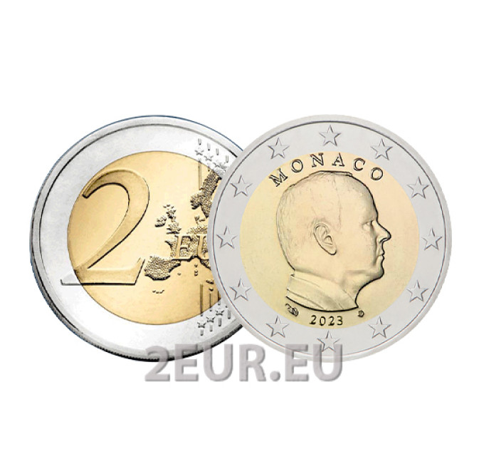 Monaco 2 euros UNC 2023 - Prince Albert II