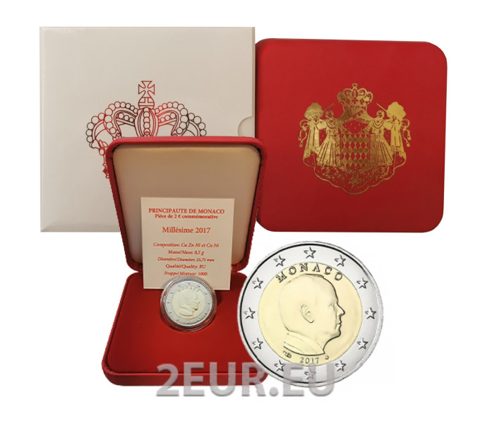 Monaco 2 euros BU 2017 - Prince Albert II