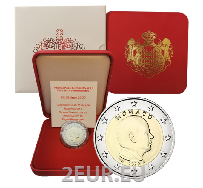 Monaco 2 euros BU 2020 - Prince Albert II