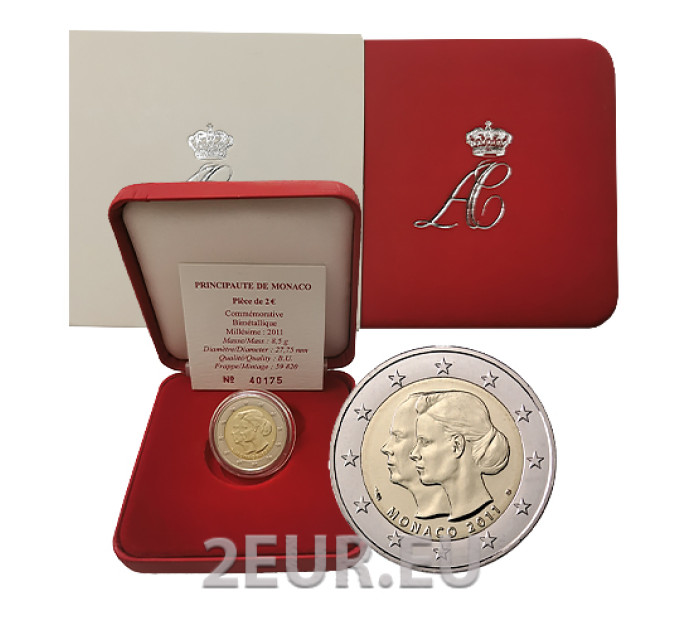 Monaco 2 euros BU 2011 - Mariage du Prince Albert II et de Charlène
