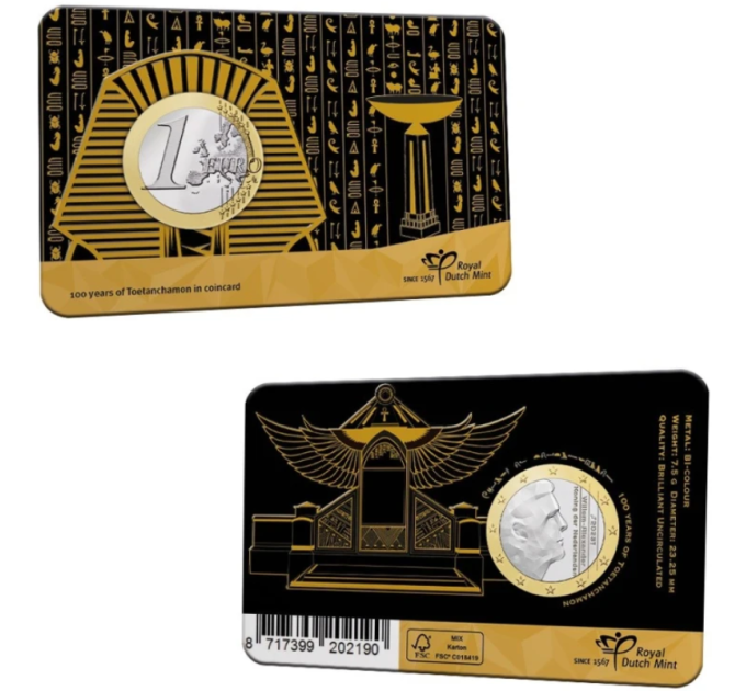 Pays-Bas 1 euro BU 2023 - Toutankhamon