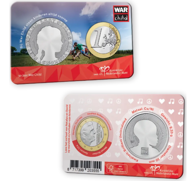 Pays-Bas 1 euro BU 2025 - 30 ans de War Child