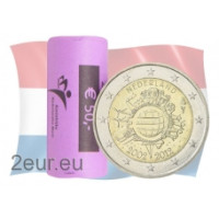 Pays-Bas 2 euros UNC rouler 2012 - 10 ans de l'euro