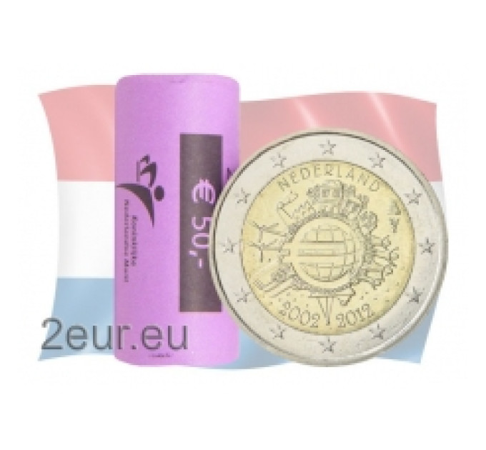 Pays-Bas 2 euros UNC rouler 2012 - 10 ans de l'euro