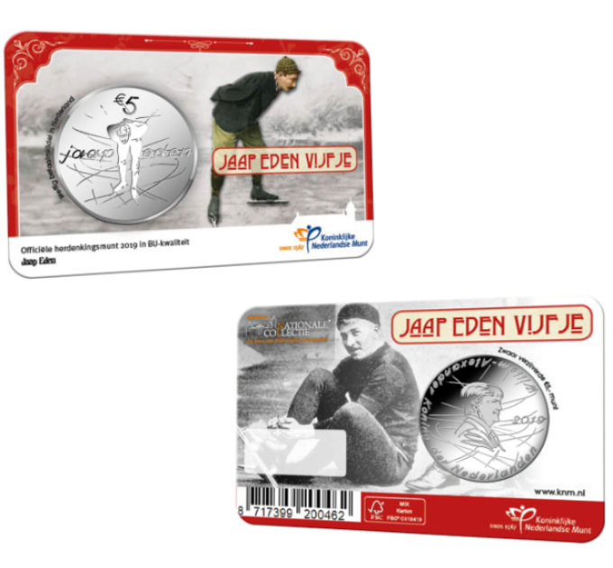 Pays-Bas 5 euros UNC 2019 - Jaap Eden