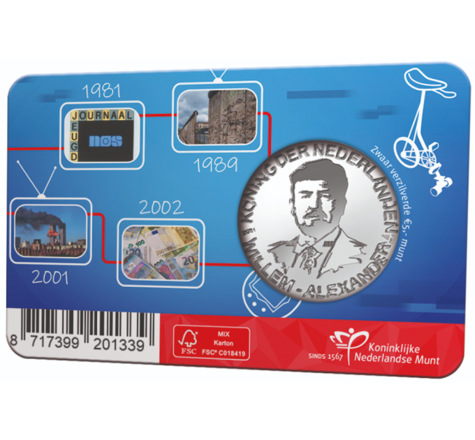 Pays-Bas 5 euros UNC 2021 - 40e anniversaire du NOS Jeugdjournaal
