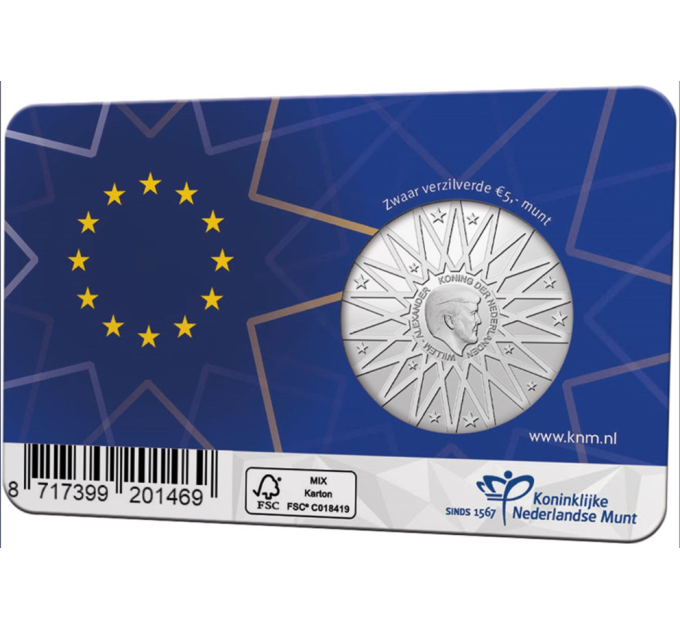 Pays-Bas 5 euros UNC 2022 - Traité de Maastricht