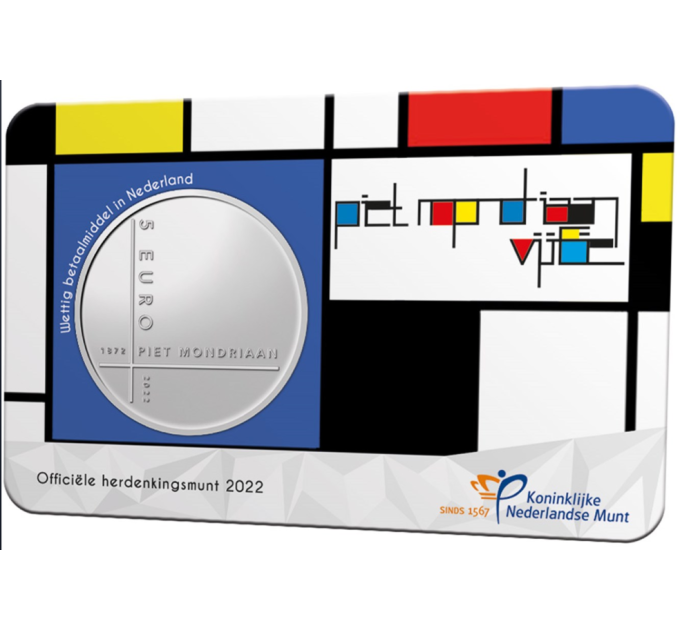 Pays-Bas 5 euros UNC 2022 - Piet Mondrian