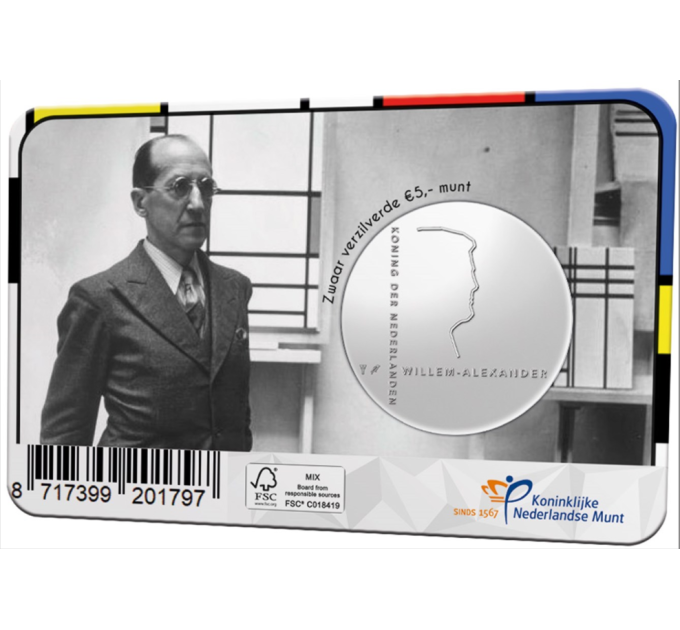 Pays-Bas 5 euros UNC 2022 - Piet Mondrian