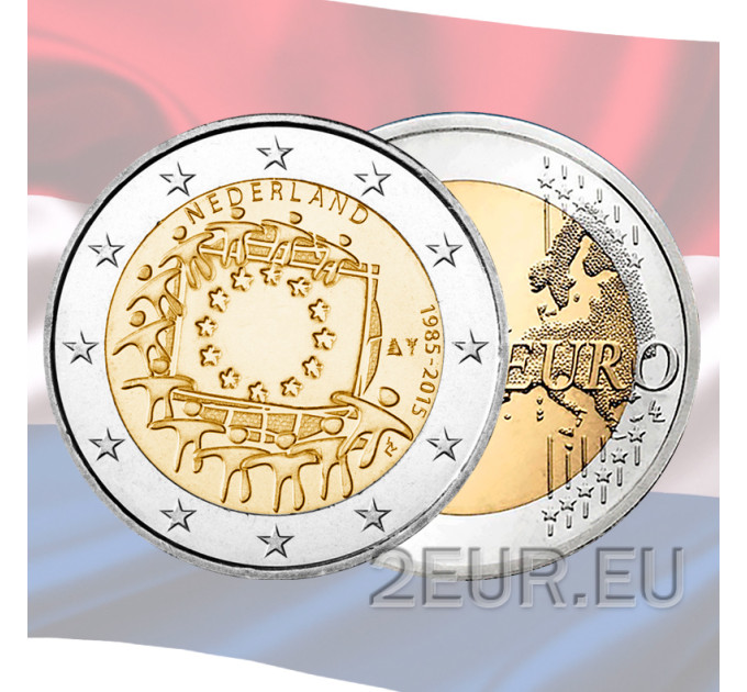 Pays-Bas 2 euros UNC 2015 - 30e anniversaire du drapeau de l'UE