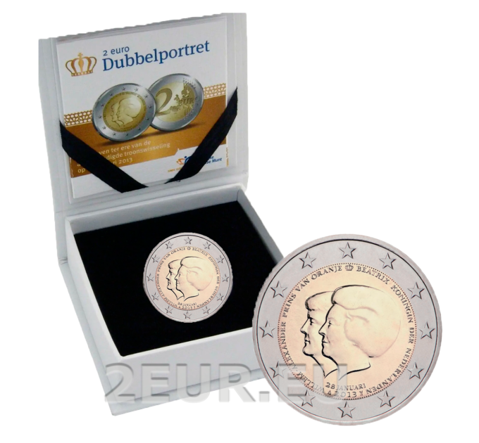 Pays-Bas 2 euros BE 2013 - Double portrait