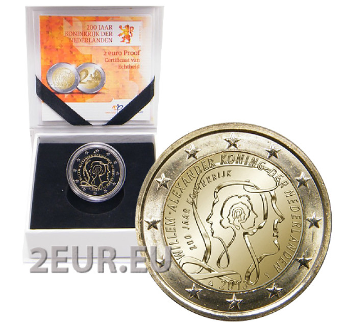 Pays-Bas 2 euros BE 2013 - 200e anniversaire du Royaume des Pays-Bas