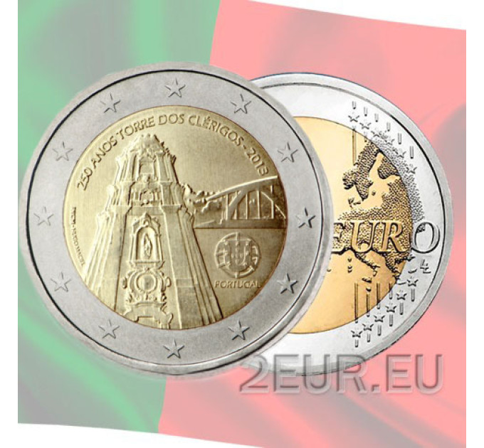 Portugal 2 euros UNC 2013 - 250ème anniversaire de la Tour des Clercs