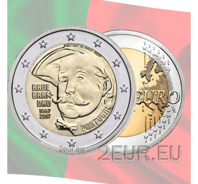 Portugal 2 euros UNC 2017 - 150 ans depuis la naissance de Raul Brandão