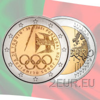 Portugal 2 euros UNC 2021 - Participation aux Jeux Olympiques de Tokyo