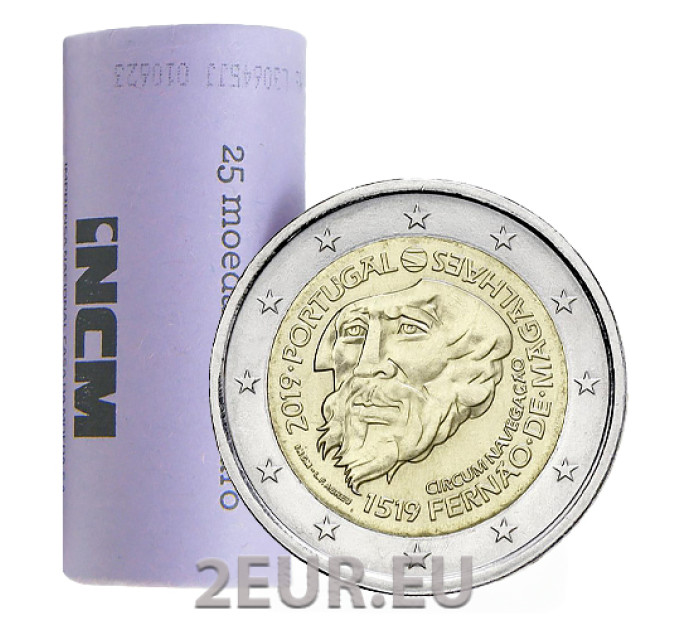 Portugal 2 euros UNC rouler 2019 - 500e anniversaire de la première circumnavigation de la Terre par Magellan