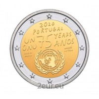 Portugal 2 euros UNC rouler 2020 - 75 ans des États-Unis