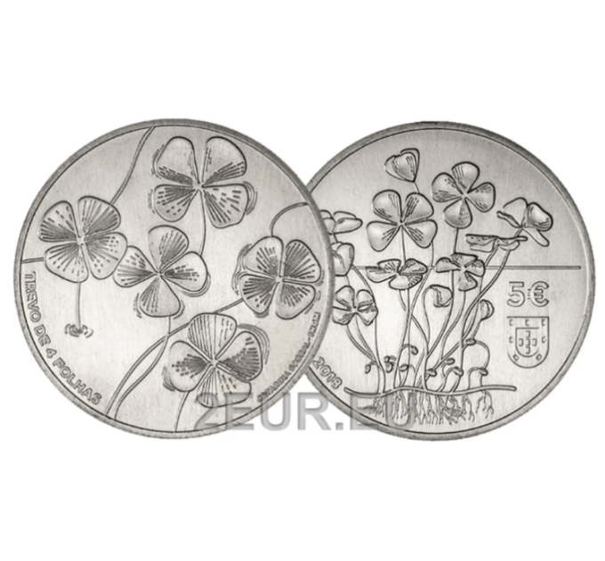 Portugal 5 euros UNC 2018 - Le trèfle à quatre feuilles
