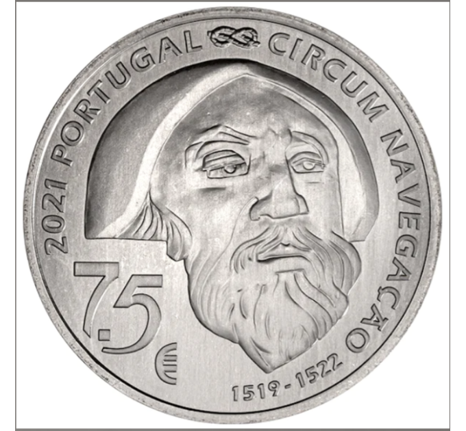 Portugal 7,5 euros UNC 2021 - 5ème siècle du tour du monde de Ferdinand Magellan - Mactan 1521