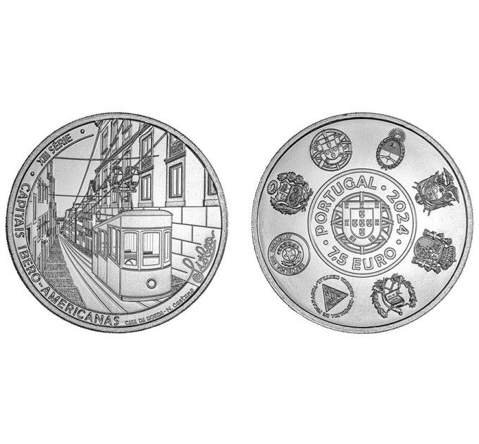 Portugal 7,5 euros UNC 2024 - Capitales ibéro-américaines, Lisbonne