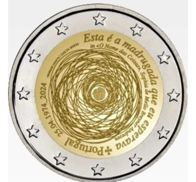 Portugal 2 euros UNC 2024 - 50e anniversaire de la révolution des œillets