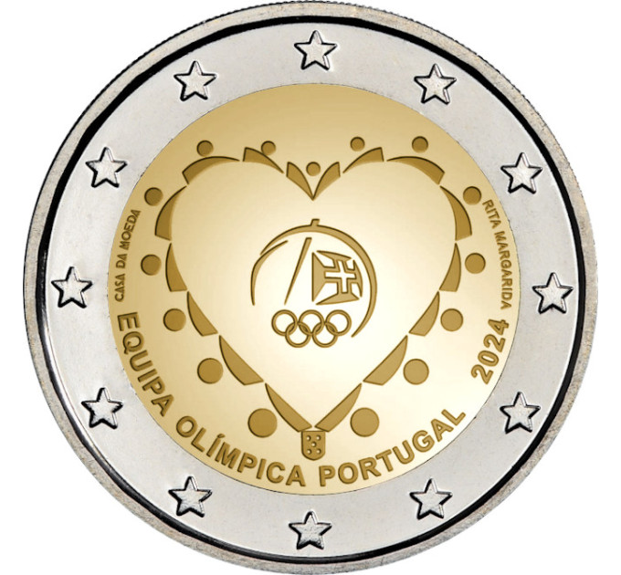 Portugal 2 euros UNC 2024 - Jeux olympiques