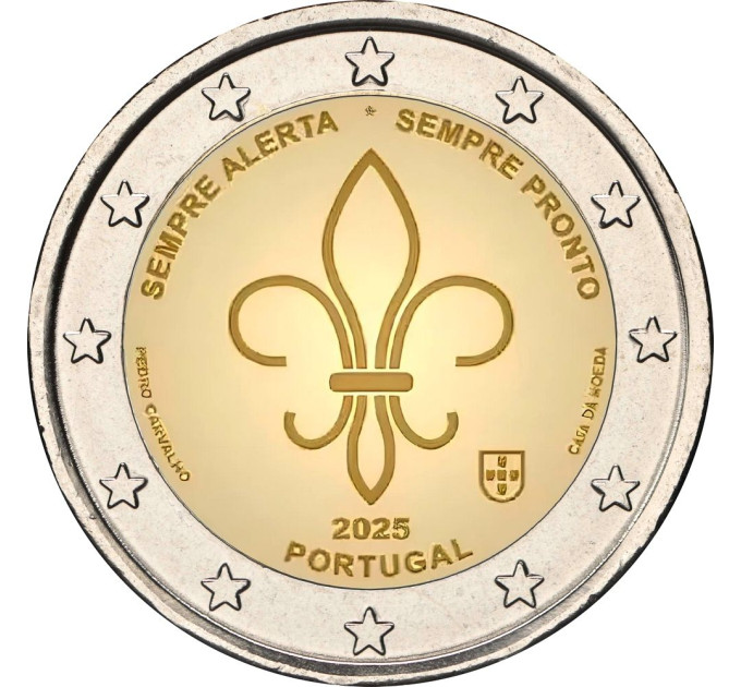 Portugal 2 euros UNC rouler 2025 - Scoutisme mondial